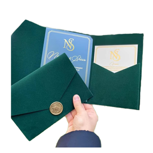 Luxurious Velvet Envelope Covers Clear Velvet Box for Acrylic Wedding <strong>Invitation</strong> Card Muslim <strong>Kids</strong> <strong>Party</strong> <strong>Invitations</strong> Packs - Product Image 2