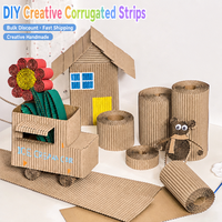 Bandes de papier kraft, bandes de papier ondulé, bandes de quilling, recyclables, pour projets artistiques DIY, décoration de cadeaux et de salles de classe