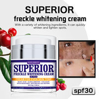 Crème éclaircissante pour le visage Superior Freckle 4K Plus pour femmes, alpha-arbutine et acide kojique avec collagène pour éliminer les taches brunes