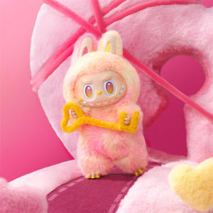 Popmart labubu โมเดล3rd V3, พวงกุญแจแฟชั่นรูปการ์ตูนอะนิเมะที่เต็มไปด้วยพลังชุดกล่องปริศนาน่ารักสุ่ม