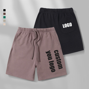 Custom Wholesale Casual Basic Fleece <b>Shorts</b> Printing Drawstring Relaxed Fit Sports Oversized Heavyweight Knit <b>Shorts</b> for <b>Men</b> - Product Image 1