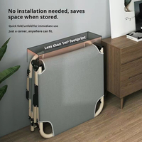 Lit pliant portable pour adultes, lit de sieste de bureau, chaise longue réglable, lit pliant en métal