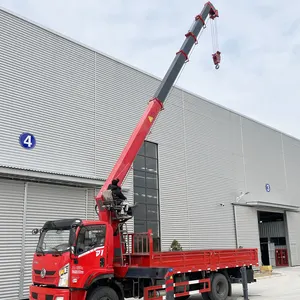 8 Tons 18.2m Large-span Straight Boom Telescopic Truck Crane Telescopic Arm Truck Mounted Crane With Remote Controls