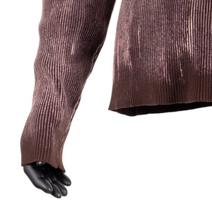 Pull en maille pour homme TOPSHOW de haute qualité, coupe ajustée, délavé à l'acide, col rond côtelé, manches longues, court, personnalisé - Product Image 5