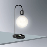 Lampe lunaire à lévitation magnétique noire de qualité supérieure Boyid, imprimée en 3D, grande lampe d'ambiance romantique pour la nuit, module lumineux décoratif