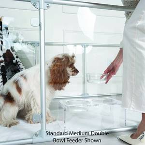 ที่ป้อนอาหารสัตว์เลี้ยงอะคริลิกพลาสติกพร้อมชามคู่แบบกำหนดเองได้ - Product Image 6