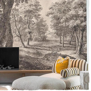 <span class=keywords><strong>Papel</strong></span> <span class=keywords><strong>Tapiz</strong></span> de Tela Ecológico con Estampado Floral Tropical Moderno, Personalizado, <span class=keywords><strong>para</strong></span> Sala de Estar de Apartamento, Fácil Instalación - Product Image 1
