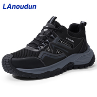 Chaussures de sécurité LANOUDUN, embout en acier, anti-perforation, semelle MD solide, maille respirante, légères, confortables, microfibre, unisexe