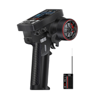 Transmisor RC HotRC CT-10B de 10 Canales con Pantalla a Color y Receptor F-10A, Sistema de Radio de Plástico para Juguetes de Control Remoto, Modelo para Mayores de 14 Años