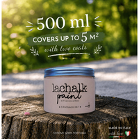 12 DOVE GREY 500ml LaChalk Hybrid Chalk Résine Pinceau Application Revêtement Liquide Fabriqué en Italie