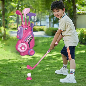 <span class=keywords><strong>Mini</strong></span> ensemble de club de <span class=keywords><strong>golf</strong></span> de charrette à bras portable pour filles d'intérieur jouet d'entraînement de sport d'usine avec logo imprimé de tige de poussée de balançoire - Product Image 3