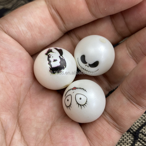 Cuentas acrílicas con estampado mixto de Navidad y Halloween para hacer joyas, cuentas con diseño de Jack y <span class=keywords><strong>Sally</strong></span>, cuentas de chicle de 20 mm a granel - Product Image 3
