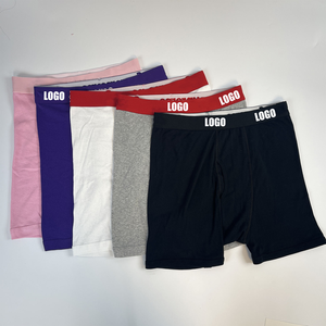 حزمة أزياء من 4/بيع بالجملة أزياء للجنسين قطن خالص عصري سروال داخلي طويل مستقيم الساق سروال داخلي بوكسر للرجال - Product Image 1