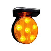 Lampe de signalisation robuste LB-7006 solaire magnétique IP66 avec 3 modes de fonctionnement, réflecteur, garde-corps et 6 LED, éclairage continu 120h