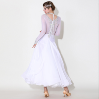 Robes de danse de compétition élégantes et populaires MY926 2025 pour femmes, robe de danse de salon moderne blanche pour performance