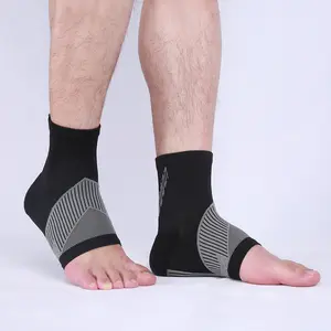 Calcetines deportivos personalizados para correr y ciclismo para soporte de arco calcetines tobilleros elásticos con punta abierta de compresión