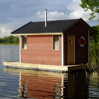 Ruang Sauna Kering Tradisional untuk 3-4 Orang, Rumah Sauna Kayu Thermo untuk Penggunaan Kesehatan Sehari-hari di Taman Rumah