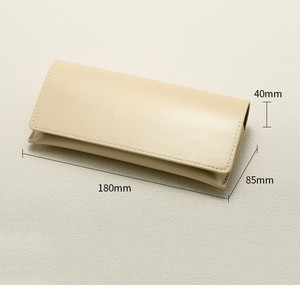 Beige Color Vintage Sunglasses Eyewear <strong>Eyeglass</strong> PU Case Protective <strong>Holder</strong> with Box and Cloth - Product Image 6
