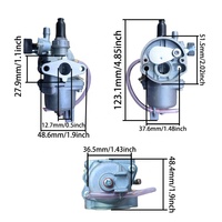 LINGQI Pièces détachées en alliage d'aluminium Carburateur Reed Valve Moteur Carburateurs pour 2 Temps Mini Quad ATV MiniMoto Go Kart Buggy