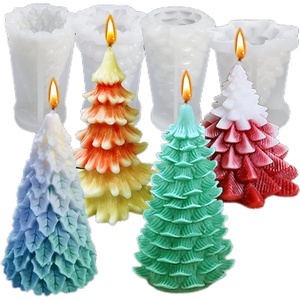<span class=keywords><strong>Moule</strong></span> en Silicone Sapin de Noël pour Bougie Parfumée au Pin, Plâtre ou Outils de Gâteau, Décoration de Maison DIY - Product Image 2