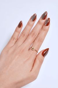 Uñas postizas personalizadas de cobre con brillo metálico en forma de almendra, venta al por mayor, uñas artificiales OEM ODM de fábrica, uñas a presión. - Product Image 3