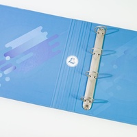 Carpeta de Presentación con Anillas en D Azules, Diseño Moderno, Tamaño A4, Logotipo Personalizado
