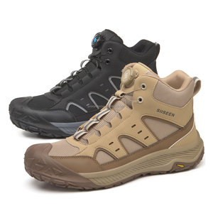 Chaussures <span class=keywords><strong>de</strong></span> <span class=keywords><strong>sécurité</strong></span> unisexes légères, respirantes, à embout d'acier, hautes, <span class=keywords><strong>sans</strong></span> <span class=keywords><strong>lacets</strong></span>, antidérapantes pour travaux <span class=keywords><strong>de</strong></span> construction - Product Image 1