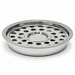 Juego de artículos de comunión de fe cristiana de acero inoxidable moderno personalizado, suministros para iglesia, bandeja y disco de comunión de plata - Product Image 3