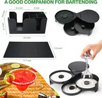 Boîte de rangement multifonctionnelle en plastique couleur personnalisée, support à bar, support à fruits, boîte à sel, support à garnitures de bar rafraîchies par glace