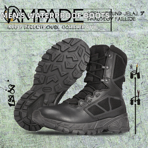 Bottes tactiques d'entraînement montantes pour hommes 2025, antidérapantes, respirantes avec doublure en maille, imperméables, légères pour la randonnée en extérieur en automne - Product Image 2