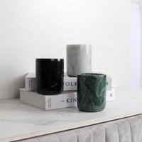 WeiVibe Nordic Custom Marble Candle Vessel Luxury Stone Candle Holder Handmade Candle Cup Modern Home Decoration