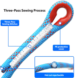 रस्सी चढ़ाई रॉक चढ़ाई बाहरी उच्च-ऊंचाई कार्य सुरक्षा ग्लाइडिंग गति वंश स्थिर पॉलिएस्टर + पॉलीएस्टर + पॉलीप्रोपाइलीन रस्सी - Product Image 2