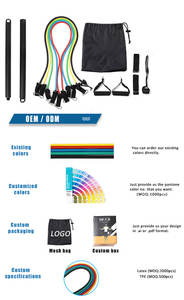 Meilleure vente, ensemble de tubes de barre d'exercice à boucle avec fixation murale, <span class=keywords><strong>bande</strong></span> élastique de résistance - Product Image 6