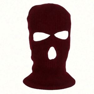 Cagoule d'hiver chaude pour homme, masque facial imprimé pour le ski et le cyclisme, bonnet en laine tricoté, logo personnalisé, coupe-vent - Product Image 2