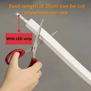 شريط إضاءة <span class=keywords><strong>LED</strong></span> سيليكوني خطي 12 فولت/24 فولت مقاوم للماء IP66 مرن للتصميم والديكور في غرفة المعيشة والاستخدام الخارجي CRI90 قابل للتعتيم SMD5630 - Product Image 4