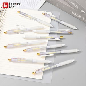 1.0mm thi Gel bút nhanh chóng-khô mực đen UV tráng bấm vào bút Rose Gold Clip Trắng thẩm mỹ bút cho trường văn phòng bằng văn bản - Product Image 6