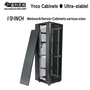 Ynco kích thước tùy chỉnh 27U Tủ mạng 600*600 19 inch thép & kim loại trung tâm dữ liệu máy chủ Rack với cửa kính trong kho - Product Image 6