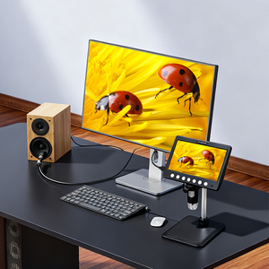 Microscopio Electrónico Aiceyi <span class=keywords><strong>Inskam</strong></span> 330, Aumento de 1200x, Pantalla TN de 7 Pulgadas, Resolución de 5MP, Iluminación de 8 LED, Clasificación IP54, Manual - Product Image 5