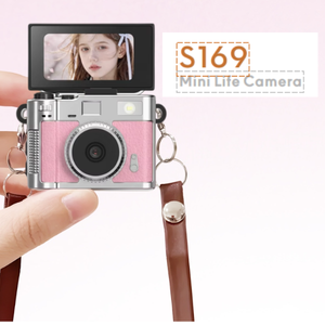 กล้องจิ๋ว S169 แบบจี้ห้อยคอ หน้าจอพลิกได้ ดีไซน์ทันสมัย ฟิลเตอร์หลากหลาย พร้อมแฟลช ตัวเลือกสีสันสวยงาม สร้อยคอแฟชั่น สายดาต้าแบบประหยัดพลังงาน - Product Image 4