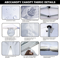 Tente pop-up d'auvent de cadre en aluminium de tissu enduit de PVC personnalisé ignifuge résistant pour l'étal de marché/marché alimentaire/détaillant