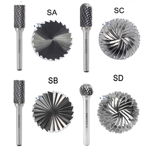 OEM/ODM 10Pcs 6Mm 1/4 ''Shank Dia Kim Loại Gỗ Mài Khắc Đánh Bóng Tungsten Rotary Burr Set Porting Công Cụ Carbide Burrs - Product Image 4