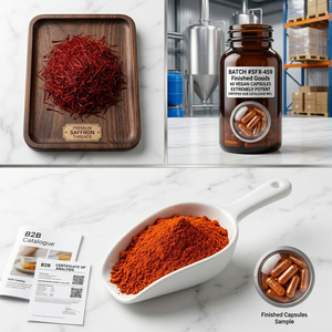 Poudre d'extrait de safran de haute pureté en vrac, ingrédient à base de <span class=keywords><strong>Crocus</strong></span> Sativus pour compléments alimentaires, boissons, cosmétiques, OEM, ODM - Product Image 1