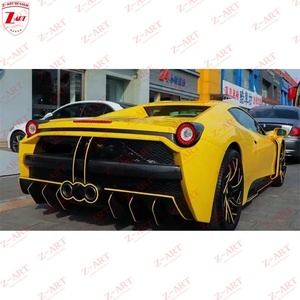 Kit carrosserie Z-ART en fibre de carbone sèche style Misha pour <span class=keywords><strong>Ferrari</strong></span> <span class=keywords><strong>458</strong></span> <span class=keywords><strong>Italia</strong></span>, pare-chocs avant et arrière et ensemble d'ailes arrière - Product Image 5