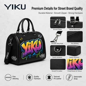 YIKU Custom logo OEM ODM Multi Graffiti Bags <strong>Lady</strong> PU <strong>Leather</strong> <strong>Handbag</strong> Designer <strong>Handbags</strong> Factory Purse <strong>Handbags</strong> for Women - Product Image 6