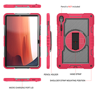 Étui robuste pour tablette Samsung Galaxy Tab S10 FE Plus 13 pouces avec rotation à 360° °   Support rotatif avec porte-crayons