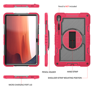 Funda flexible para tableta <span class=keywords><strong>Samsung</strong></span> <span class=keywords><strong>Galaxy</strong></span> Tab S10 FE Plus de <span class=keywords><strong>13</strong></span> pulgadas con mango giratorio de 360 °, soporte incorporado y portalápices - Product Image 3