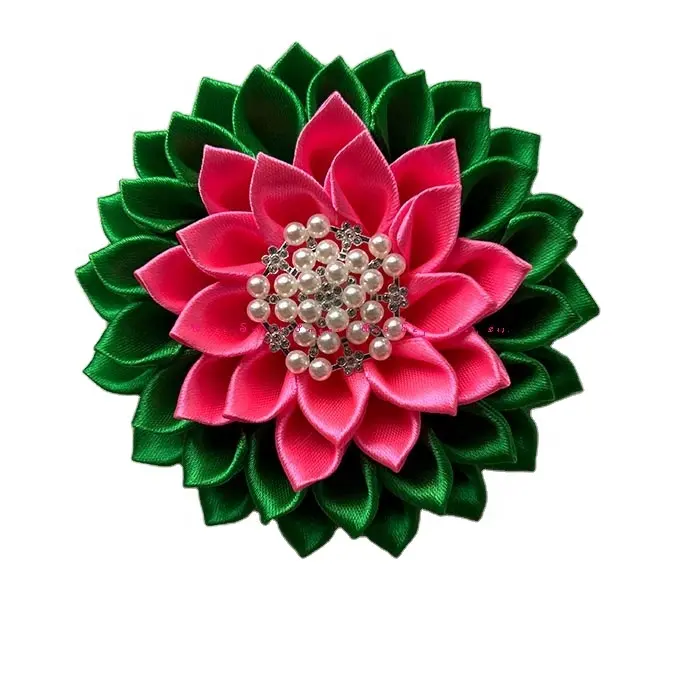 Alta calidad 6X6 pulgadas hermandad broche flor hecha a mano flor para mujer broche PIN