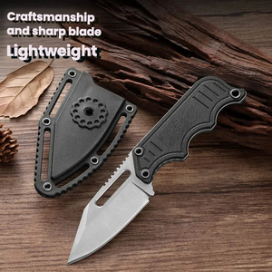 Mini-couteau d'extérieur pour auto-défense, petit couteau droit EDC portable, couteau SOG pour le camping, à porter en collier - Product Image 3