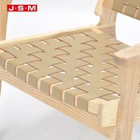 Luxus Japan Designer Holz Single Kunstleder Garten Outdoor Freizeit Stühle Sessel