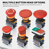 Botón Pulsador de Plástico de Cabeza Plana de Acero Inoxidable de 22 mm YJ139-LA38 Sin LED 1NO1NC Proveedor de Botones Pulsadores de China 10A Equipo